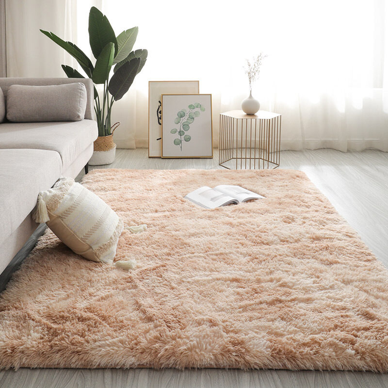 Plush Floor Mats Under The Bed In Room