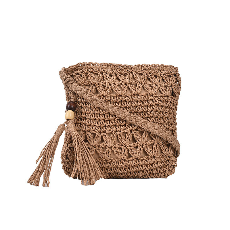 Women Fashion Straw Handmade Woven Summer Vacation Beach