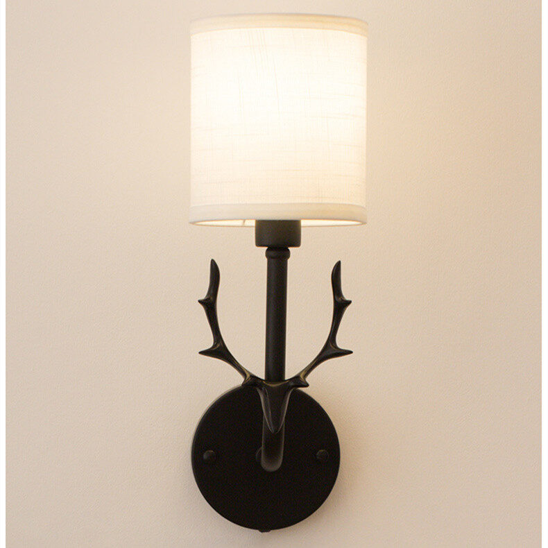 Modern Bedroom Bedside Aisle Wall Lamp Wrought Iron