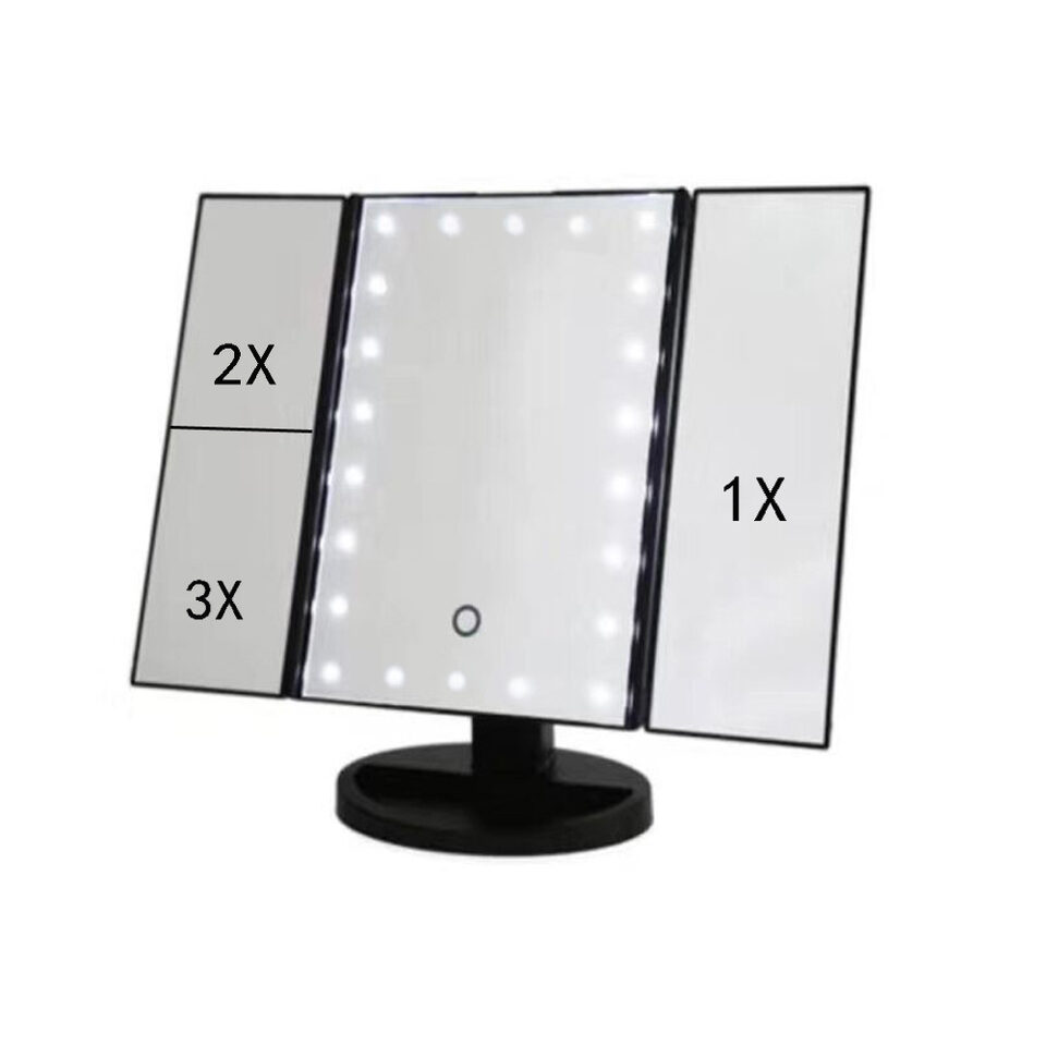 24 LED Magnifying Lighted Cosmetic Makeup Mirror Tabletop