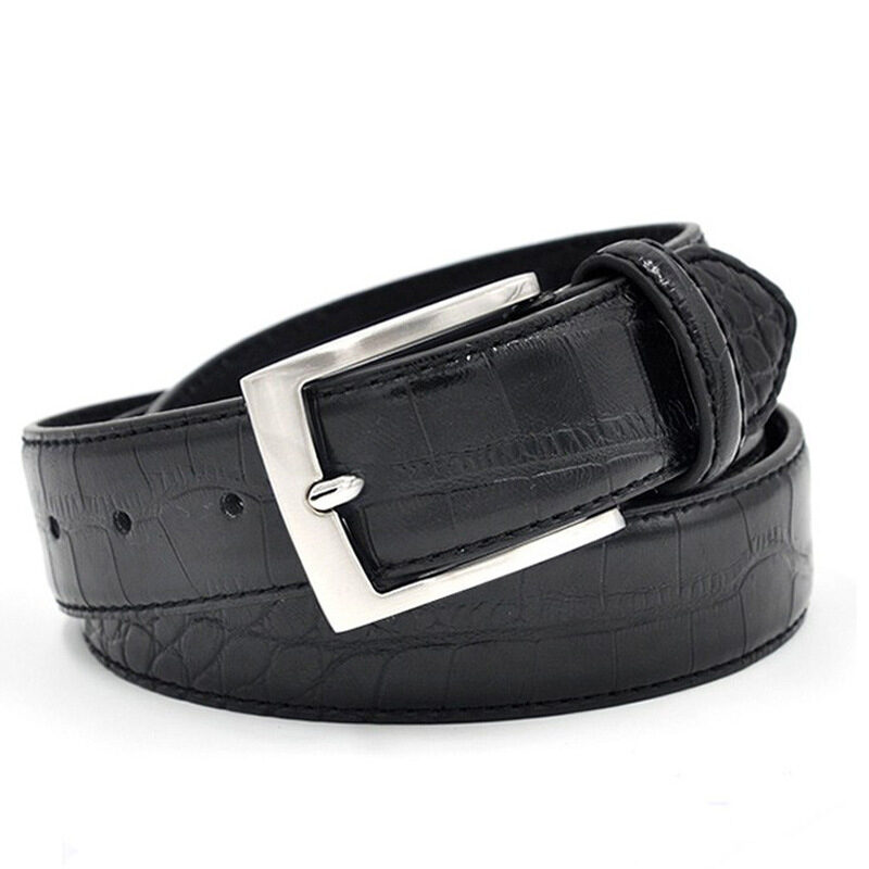 Mens Fashion Waist Belts Faux Pattern With Split