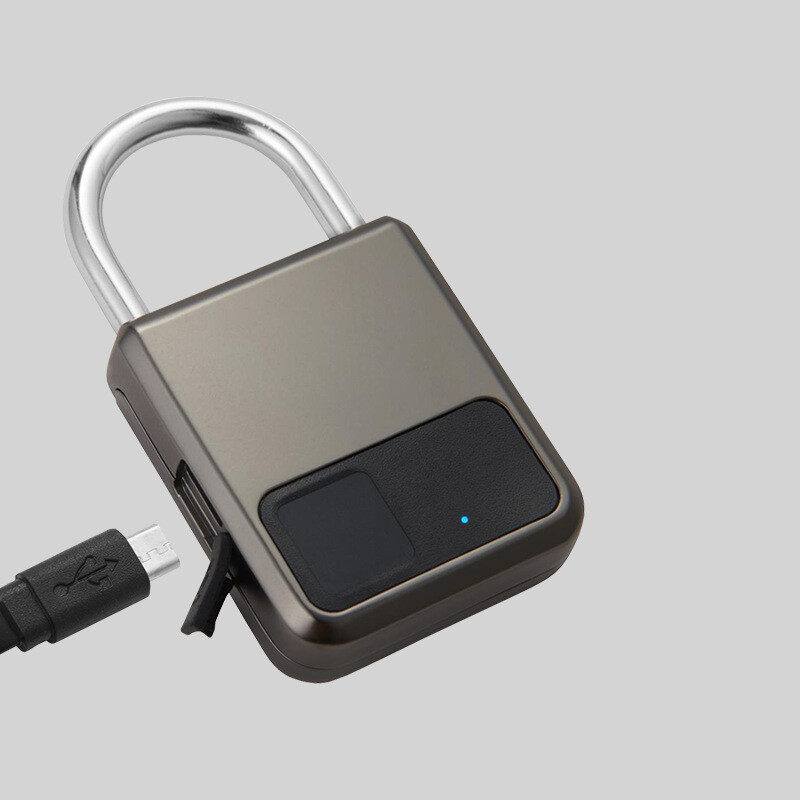 Smart Fingerprint Padlock Waterproof Anti-theft Locker Luggage