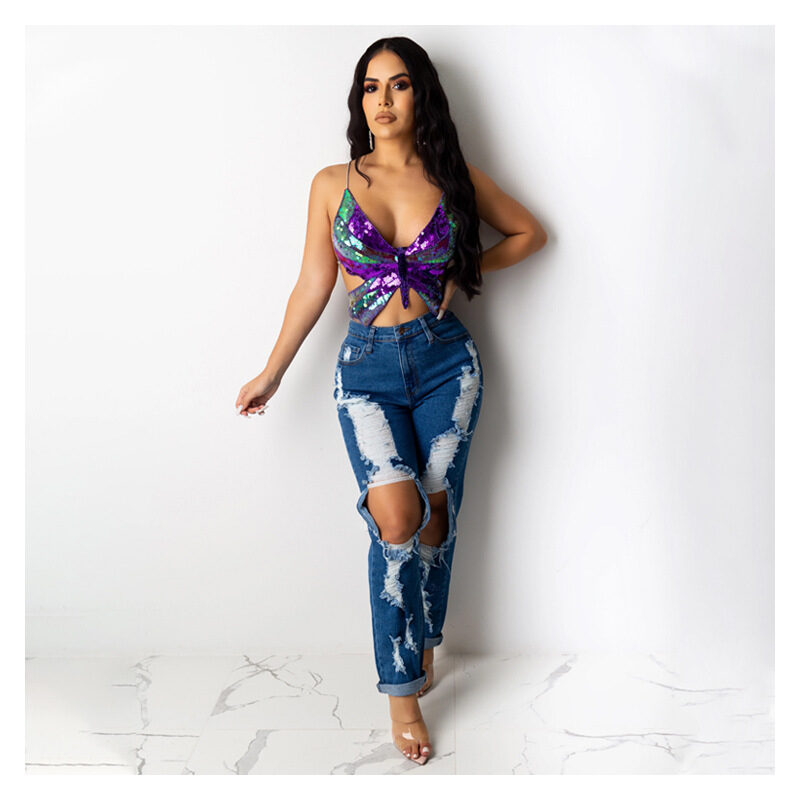 Crop Top Women Summer Tops Vintage Tank T