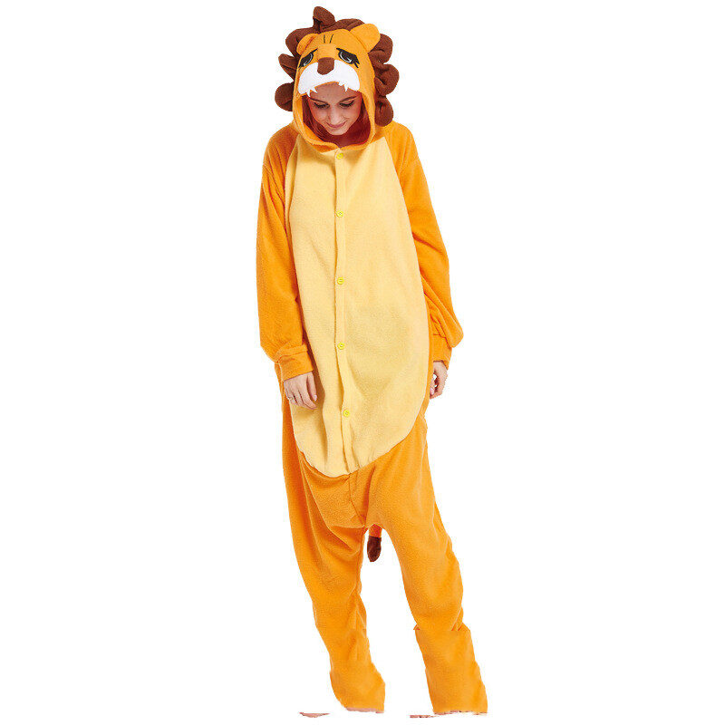 Lovers Halloween Lion King Cartoon Animal One-Piece Pajamas