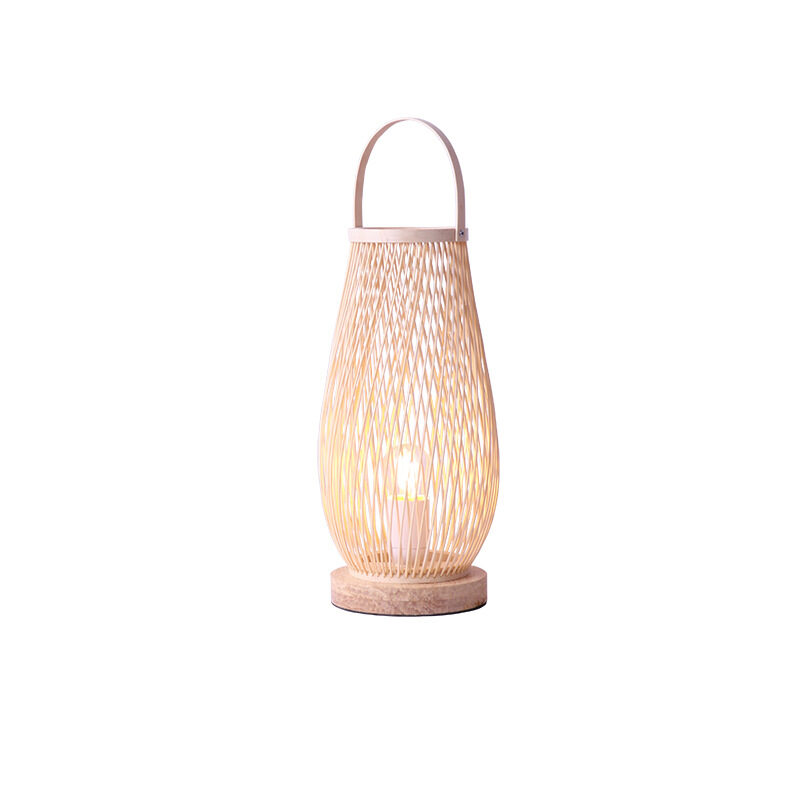 Japanese Style Hotel Bedside Lamp Modern Minimalist Bamboo