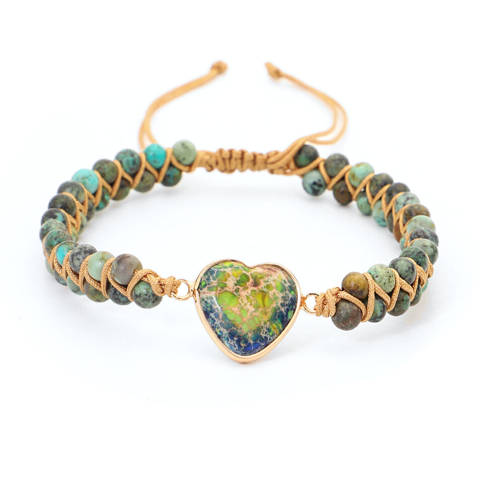 Handmade Creative Woven Bracelet Love Stone Winding