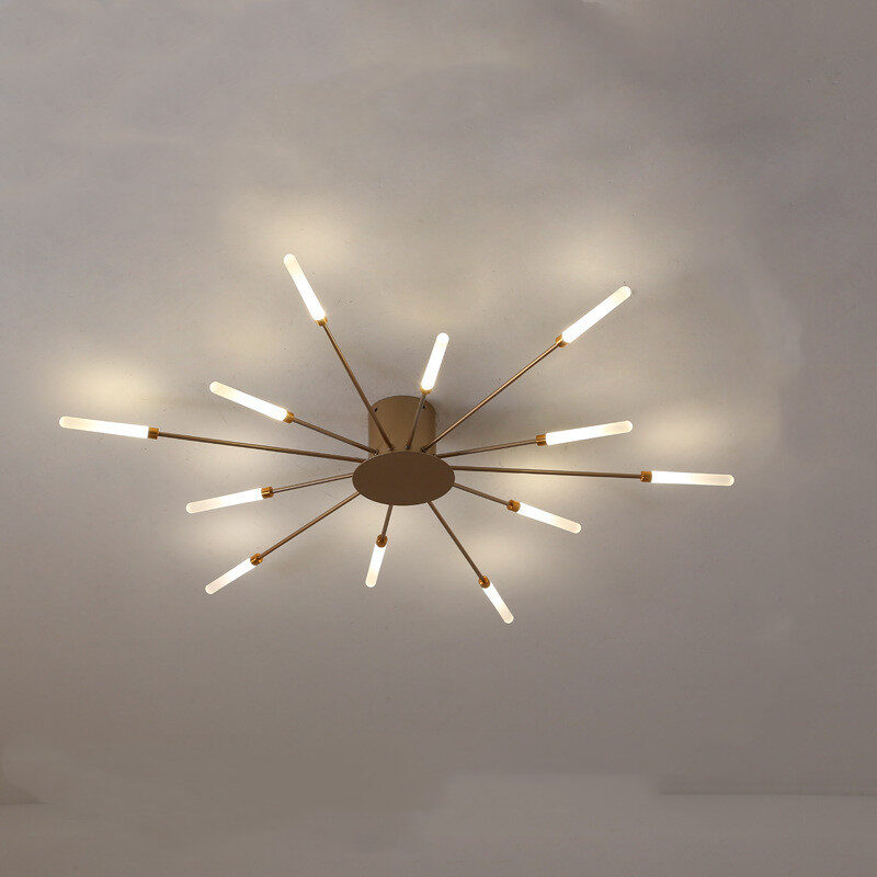 Nordic Minimalist Modern Atmosphere Living Room Fireworks Led