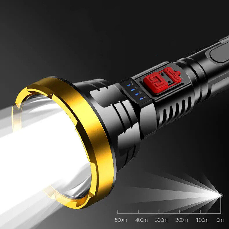 90000LM LED Flashlight Tactical Light Torch USB Rechargeable