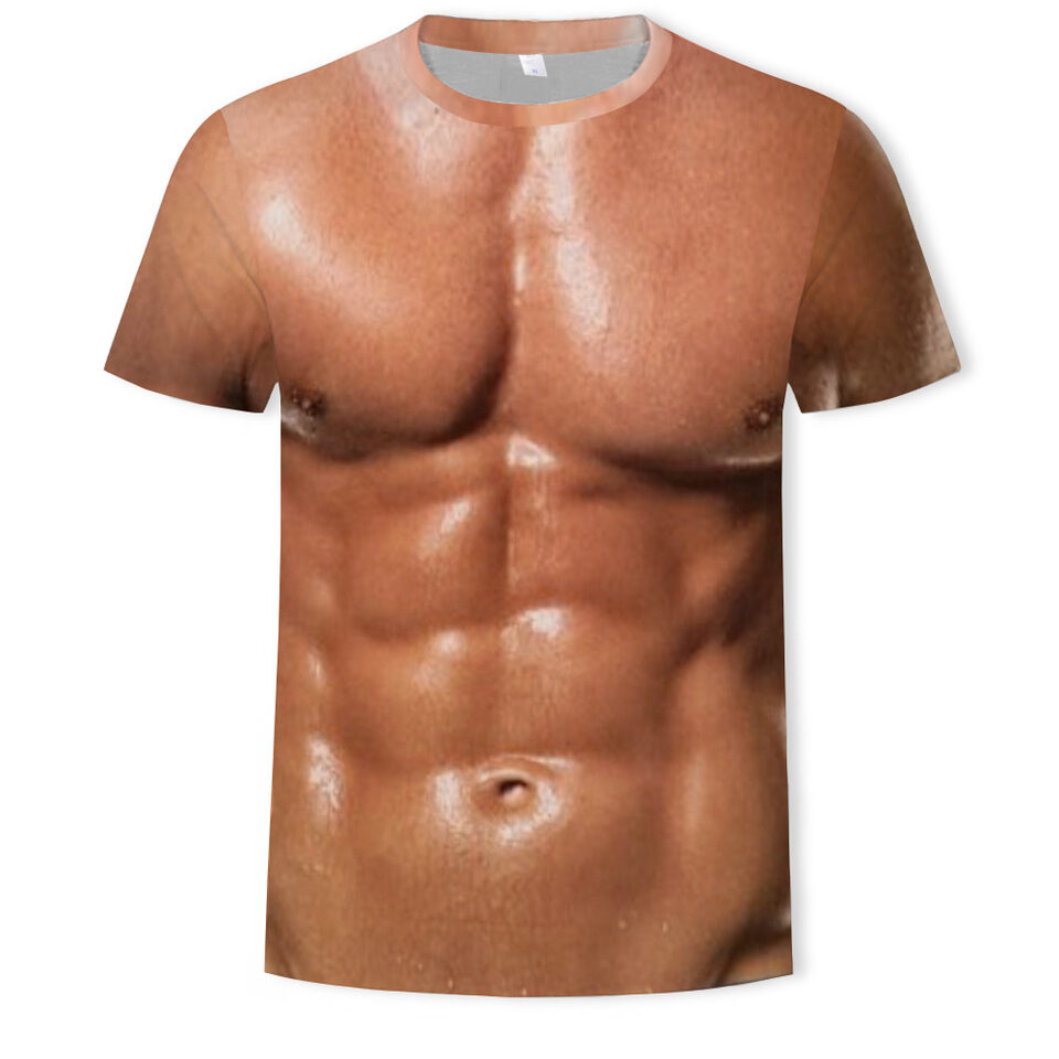 Muscular Men Printed Short Sleeves