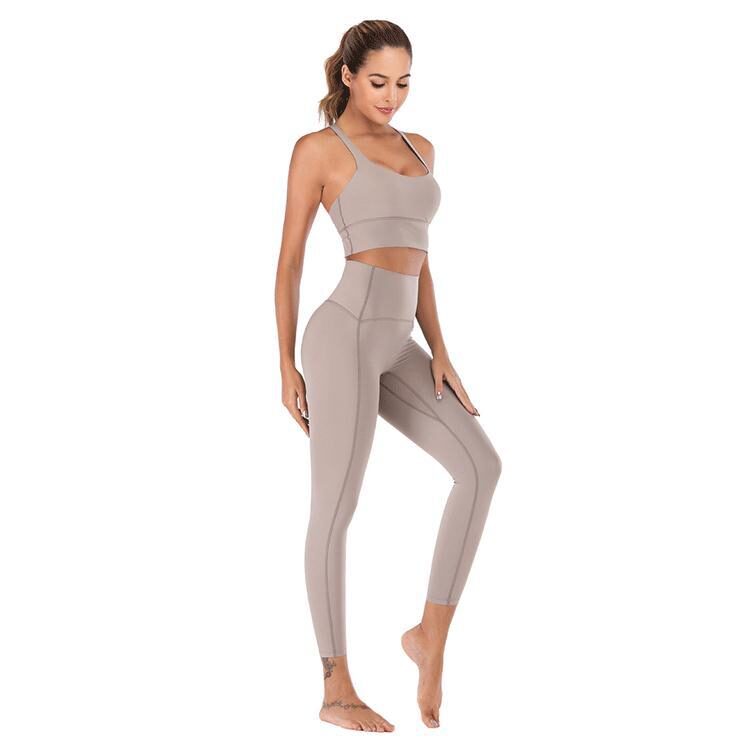 Yoga Solid Color Sports Underwear Suit Fitness Pants