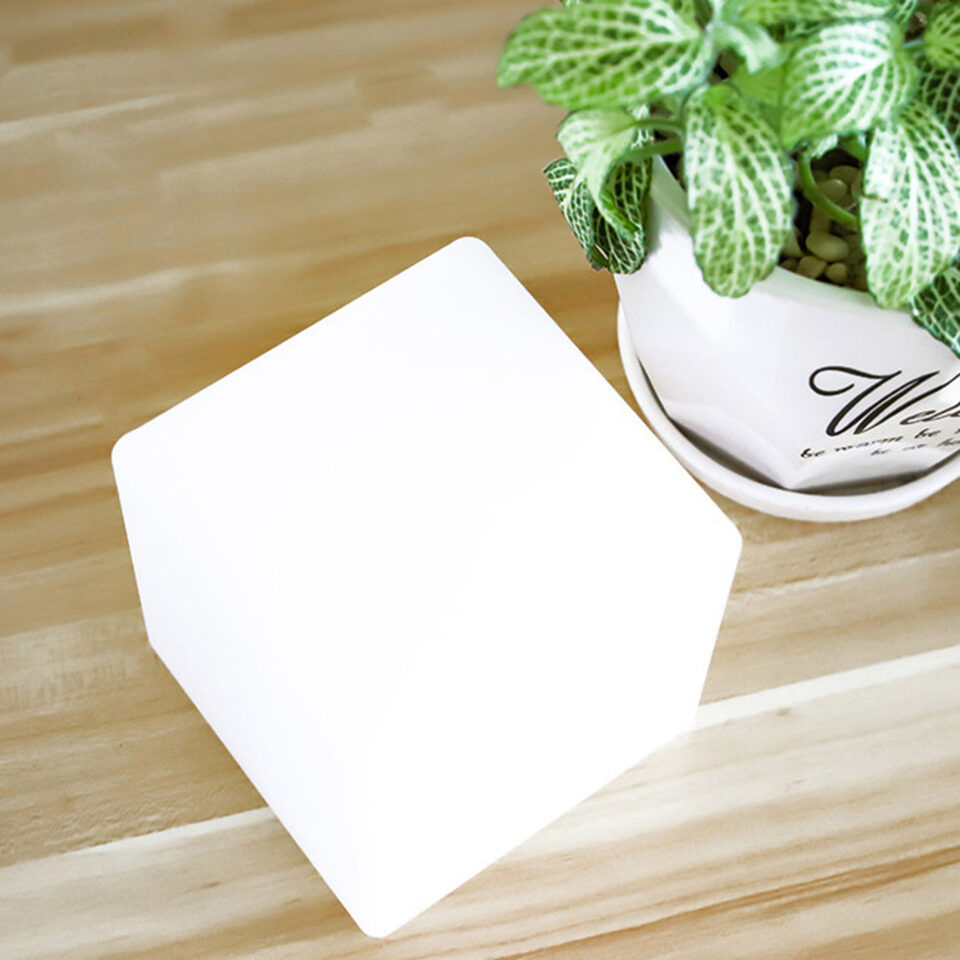 Cube Restaurant Atmosphere Table Lamp Luminous Square Decorative