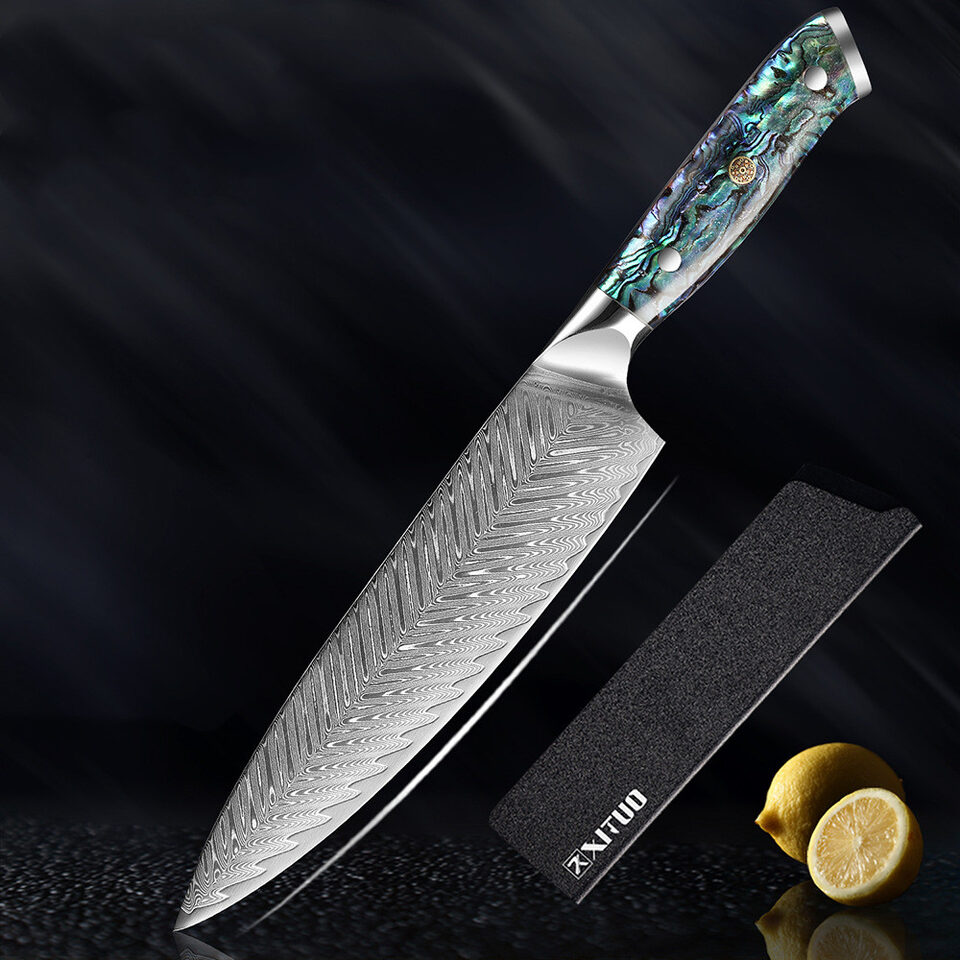 Steel Knife Set Kitchen Chef Japanese Style Santoku