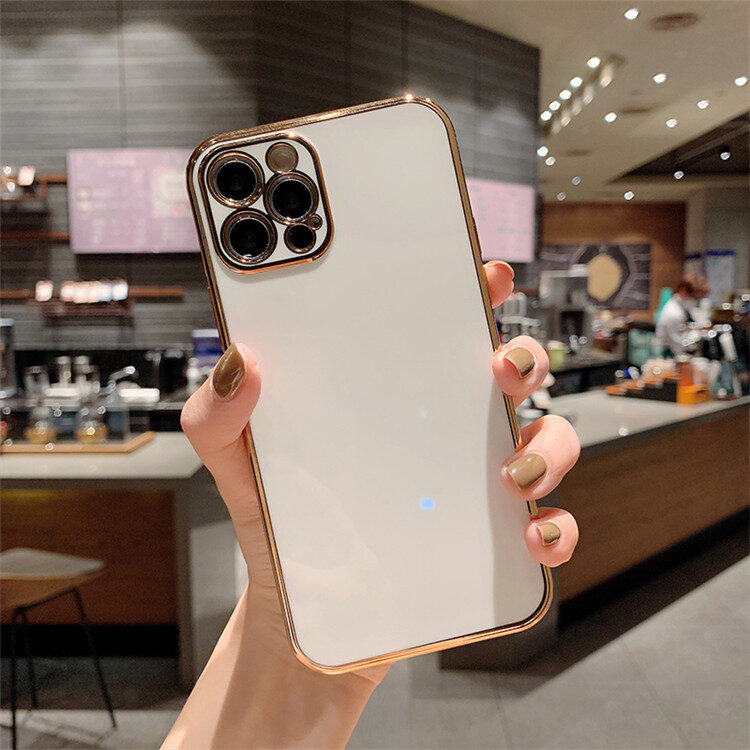 Luxury Solid Color Electroplating Mobile Phone Case All-inclusive