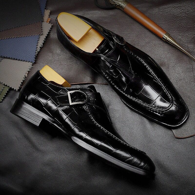 ClassicPattern Business Flat Shoes Men Designer Formal Dress