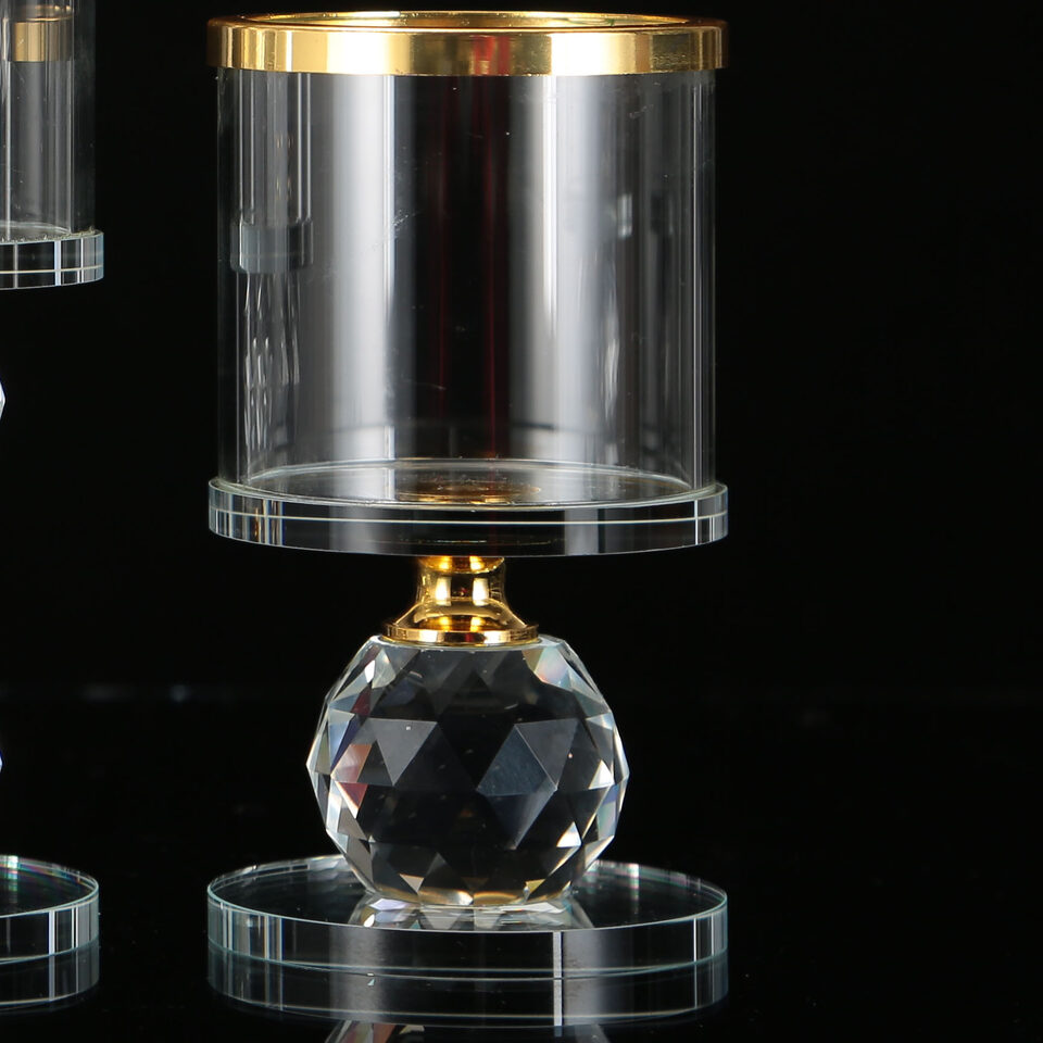 European Romantic Crystal Candle Holder Decoration Hotel