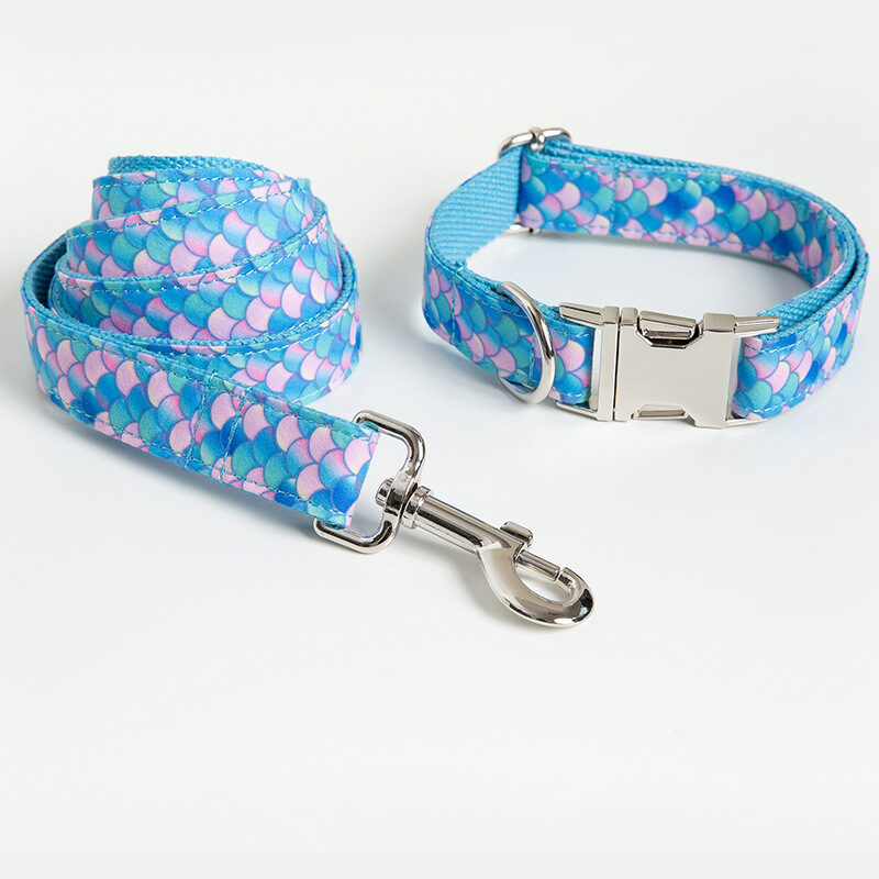 Mermaid Pet Collar Leash Dog