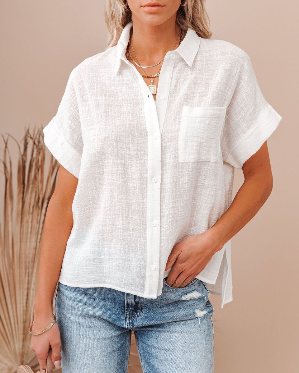 Lapel Button Shirts For Women