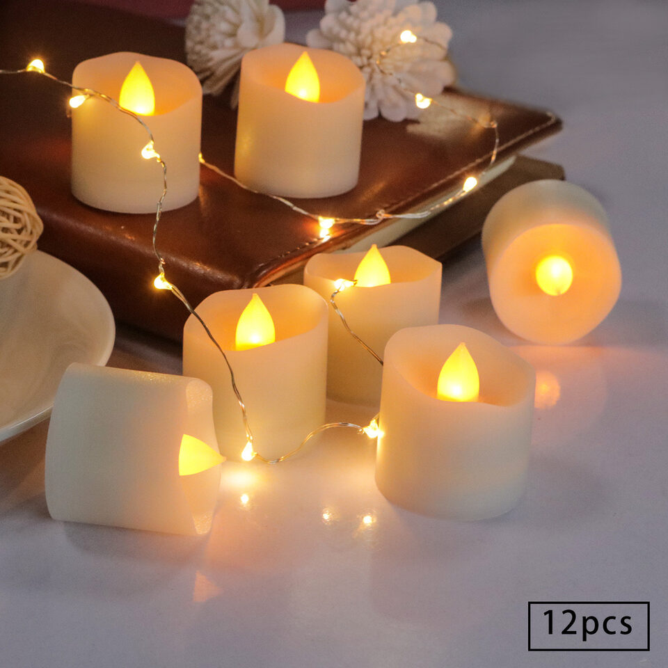 LED Candle Light Warm White Flashing Timed Flameless