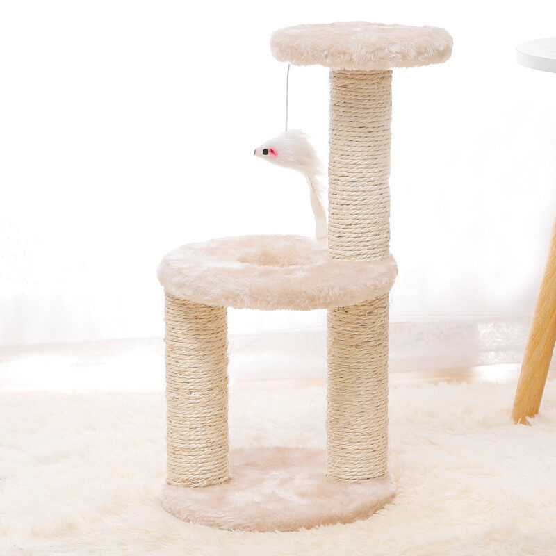 Cat Jumping Platform Sisal Scratching Post Villa Toy