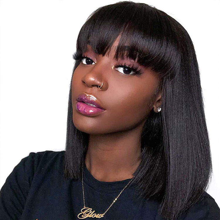 Unice Hair Full Machine Human Wigs For Black