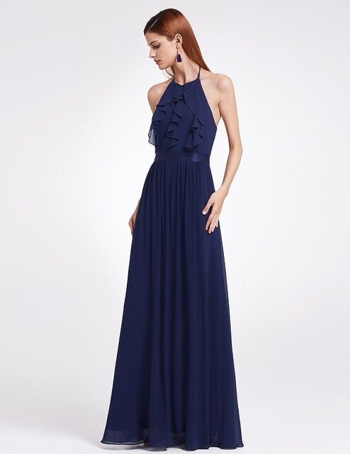 Chiffon Bridesmaid Dress Wedding Long