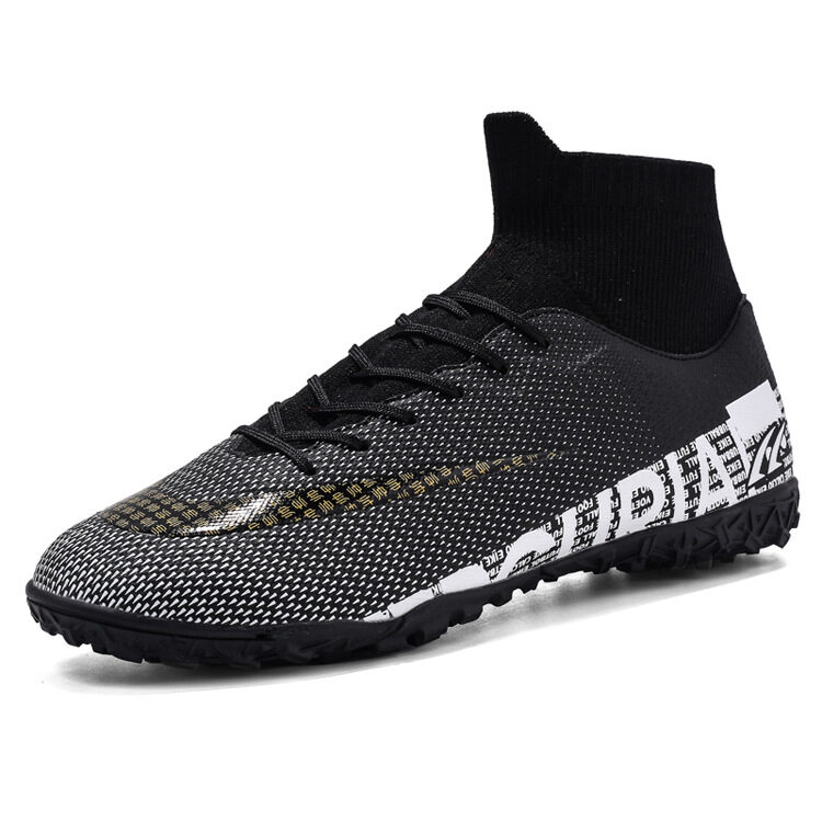 Men Soccer Shoes High Ankle Football Boots Cleats