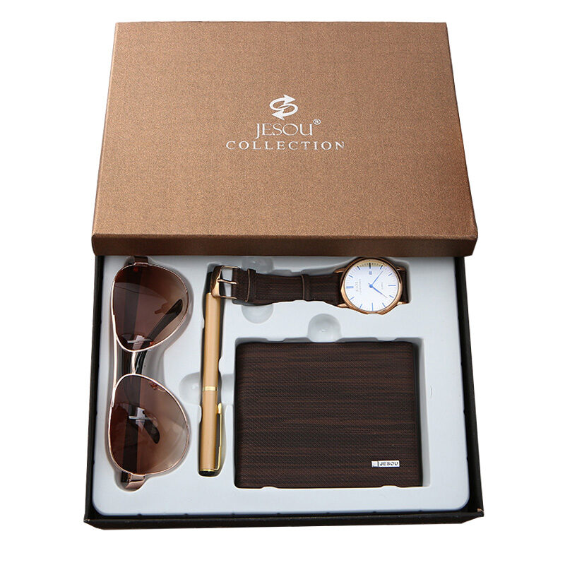 Men's Gift Set Watch Wallet Signature Pen Sunglasses