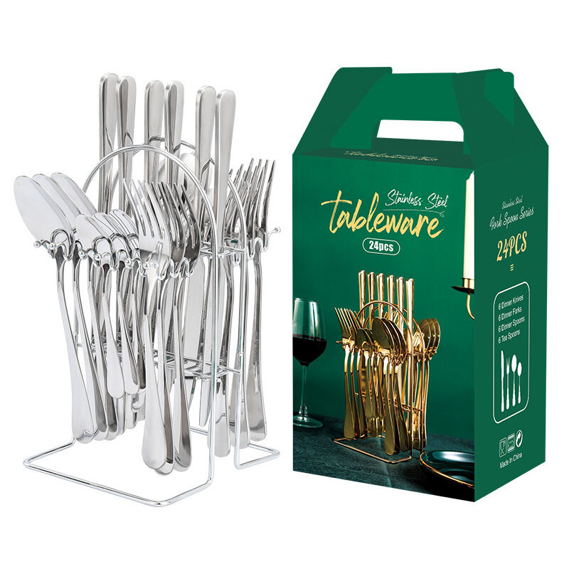 Gold Dinnerware Set Stainless Steel Tableware Knife Fork