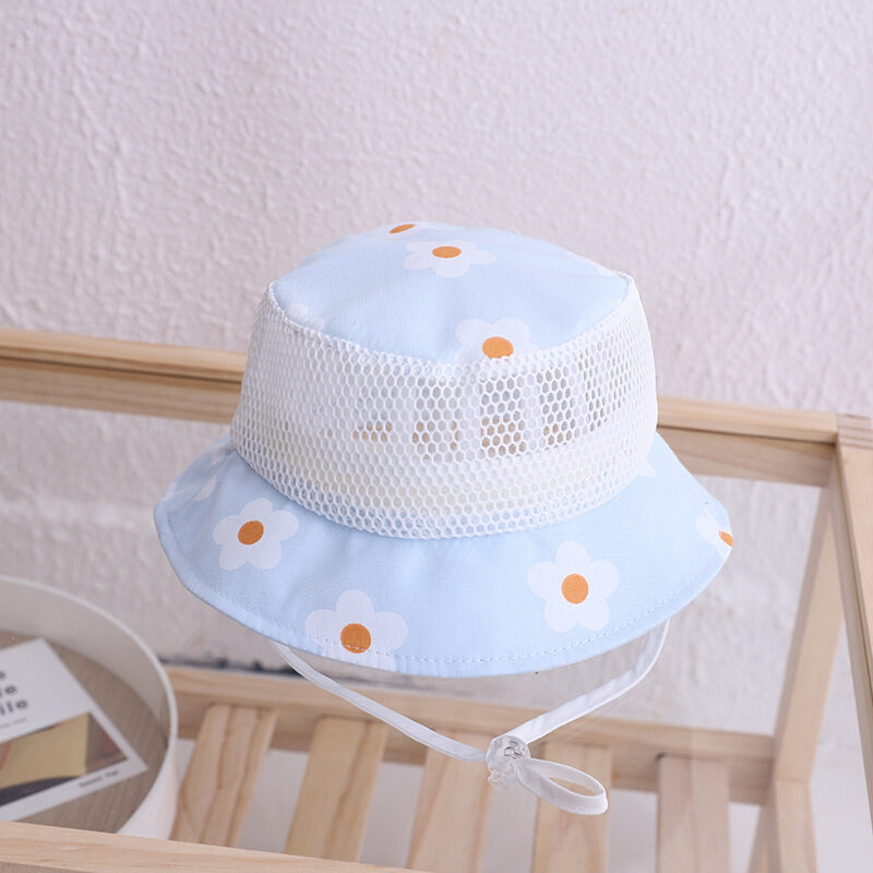 Floral Baby Bucket Hat Kids Accessories Mesh Summer