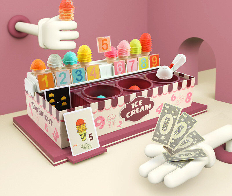 New Play House Ice Cream Math Kitchen Toys