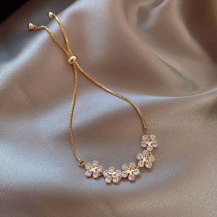Zircon Flower Bracelet Women