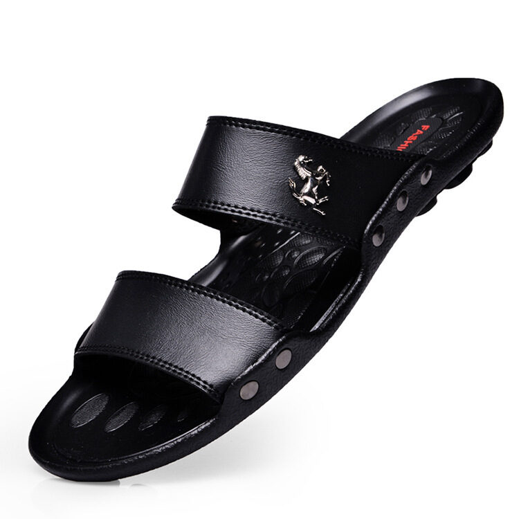 Men's Slippers Outer Wear New One-word For Men