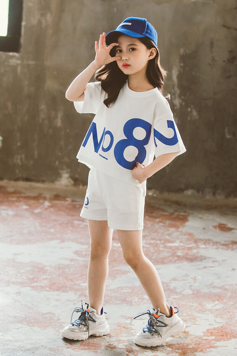 Loose Children's Wear Girl Short-sleeved Big Kids Sports
