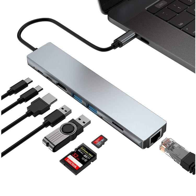 PD Eight-in-one Expansion Dock Usb Docking Station Type-c