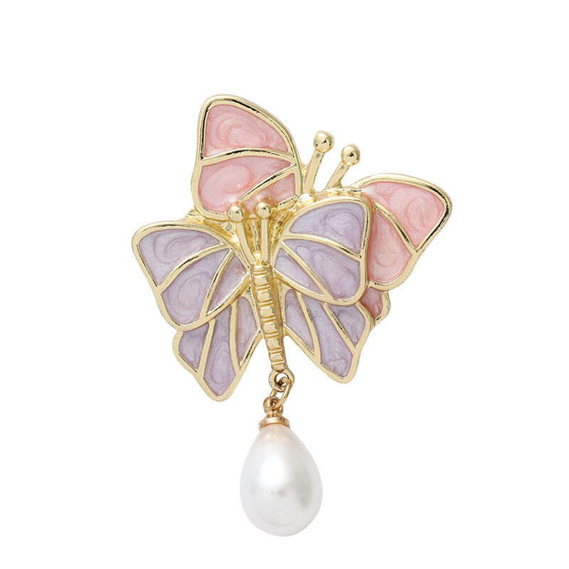 Tender Butterfly Brooch Female Silk Scarf Button Cartoon