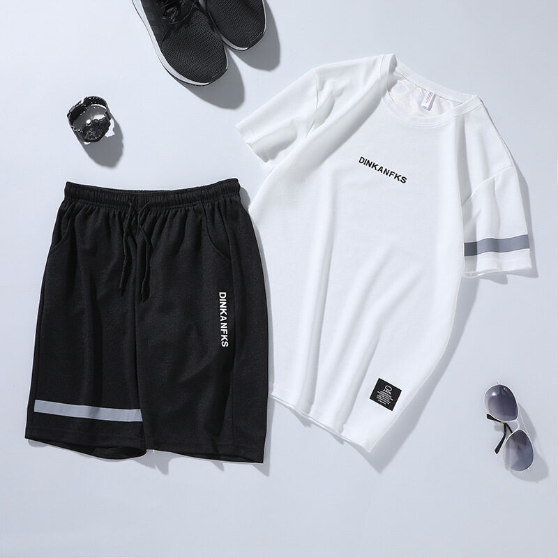 Sports Suit Men's Running Gym Short-sleeved T-shirt Sportswear