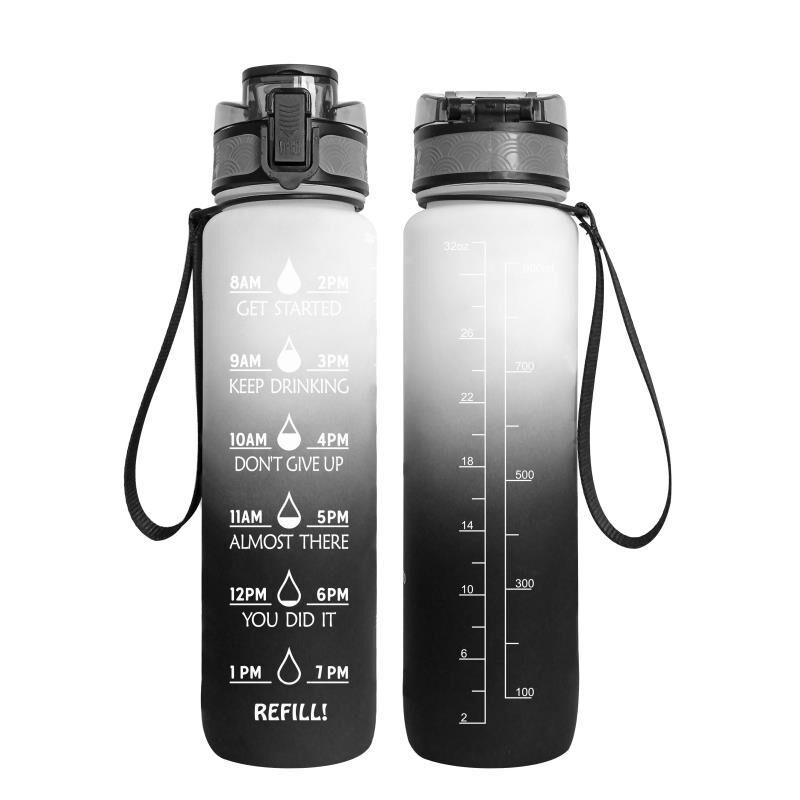 Transparent Flask Water Bottle 1000ml Bottled Kawaii Bpa