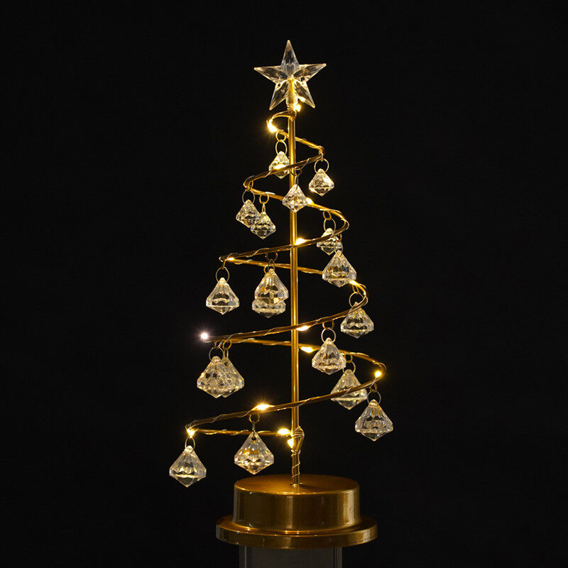 Crystal Christmas Tree Led Lights Indoor Decoration Fairy