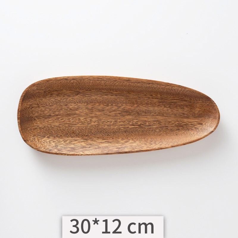 Acacia Wooden Tray Cake Irregular Dinner Plate Homestay