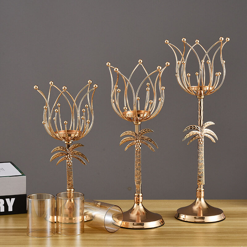 Wrought Iron Candle Holder Home Decoration