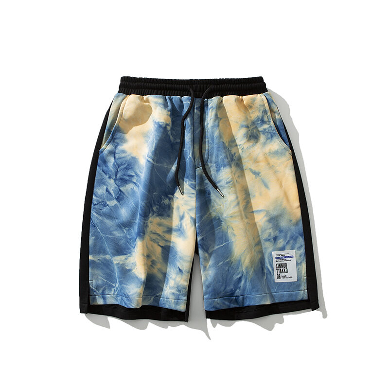 Summer New Tie-Dye Shorts Men S Drawstring Loose