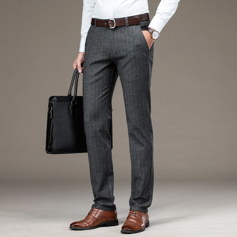 Casual Men's Trousers Striped Suit