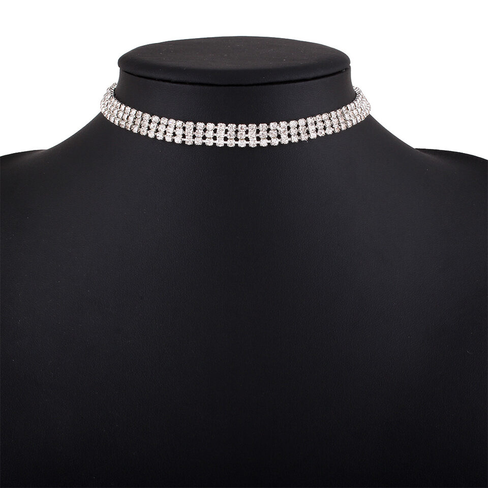 Necklace Trendy Girl Full Rhinestone Alloy