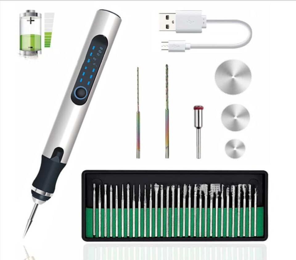 Electric Engraving Pen Charging Speed Adjustable Grinder Mini