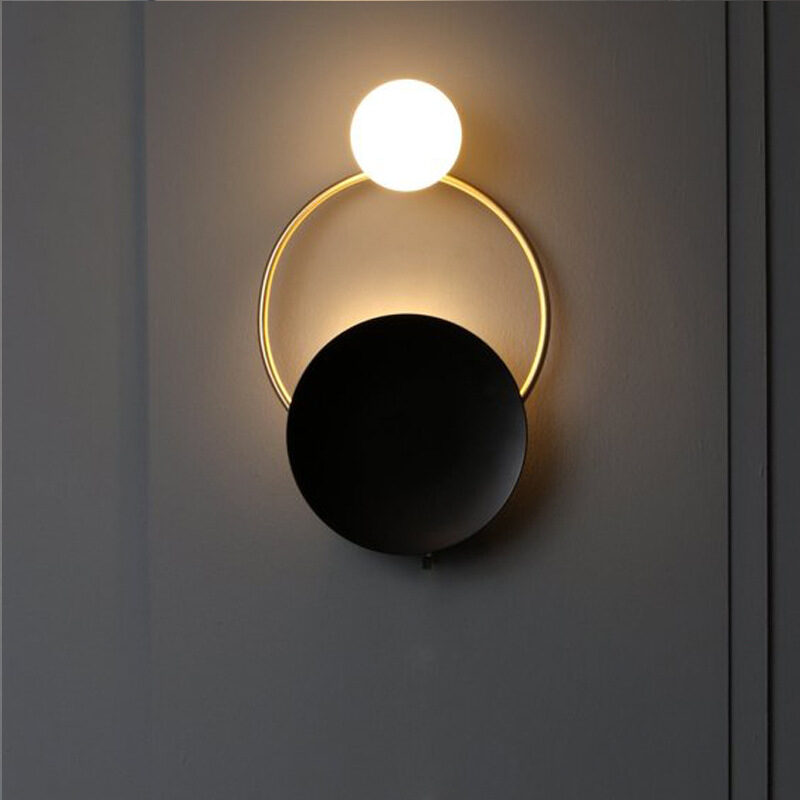 Post-modern Ring Wall Lamp Hotel Restaurant Innovative
