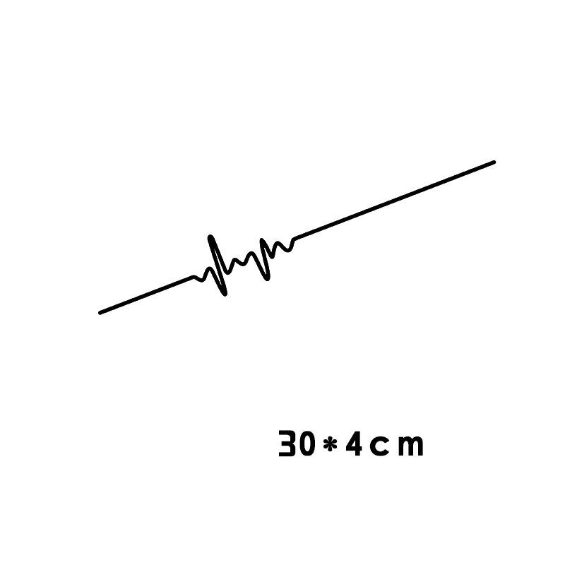 Car Electrocardiogram Creative Sound Wave Chart Sticker