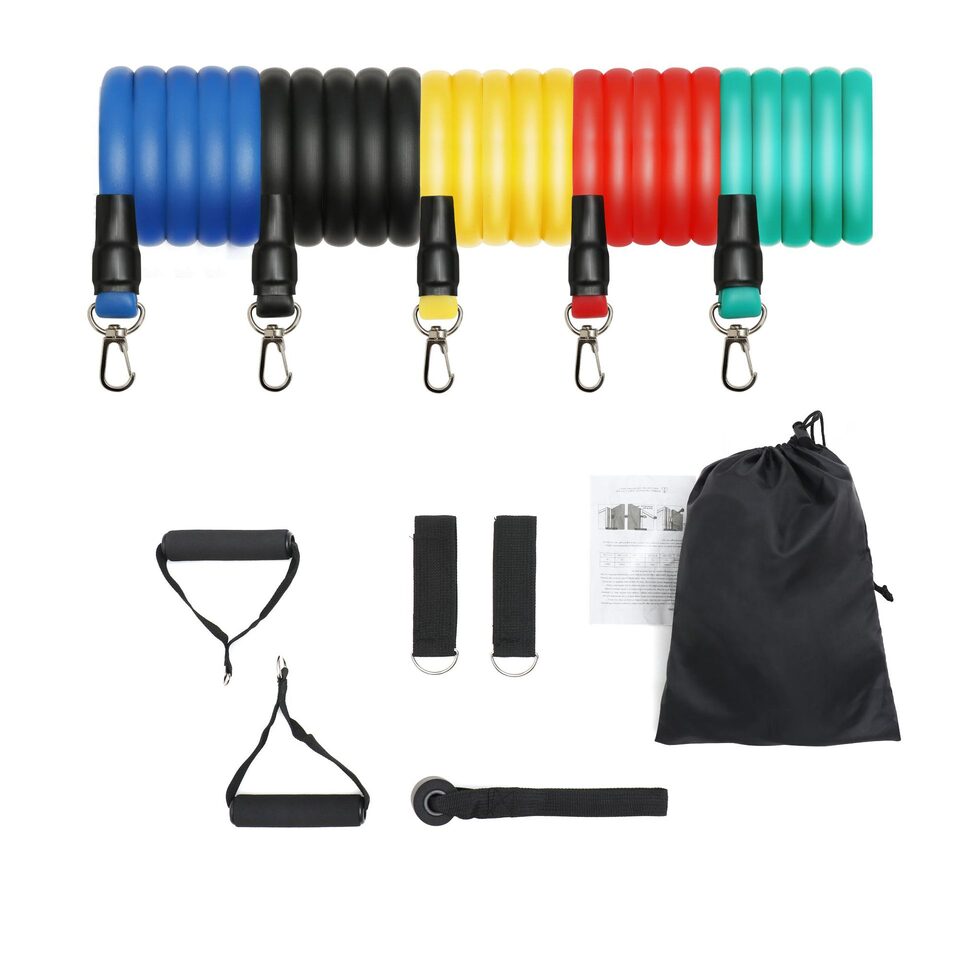 Home Fitness Equipment Tpe Latex 11 Piece Set