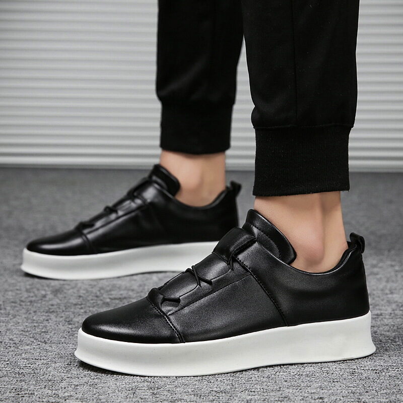 Spring New Brand Men Leather Loafers Slip