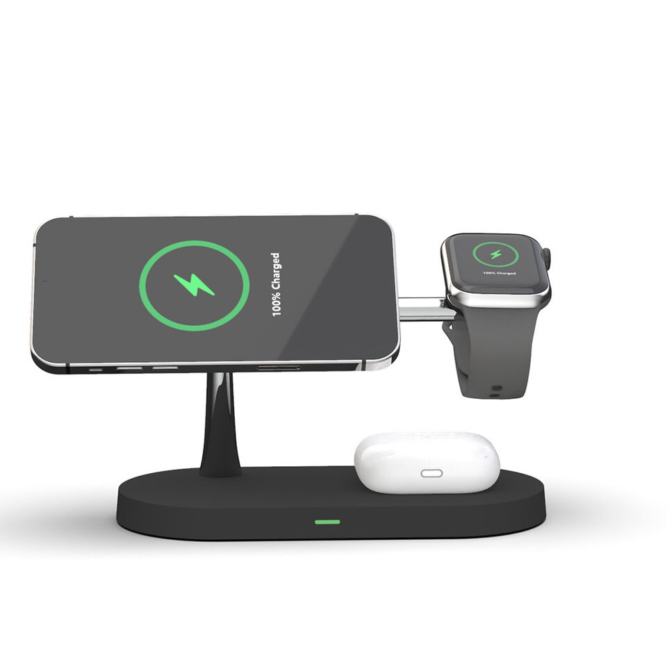 Three-in-one Smart Fast Charging 15W Magnetic Wireless Charger