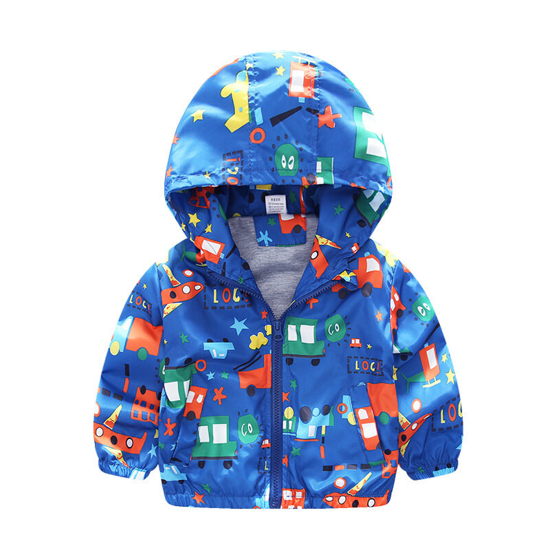 Boys And Children's Jackets Airplane Printed Baby Windbreaker